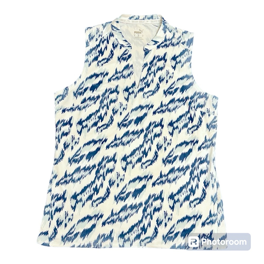 Women’s Puma Sleeveless Animal Print Golf Polo Size M